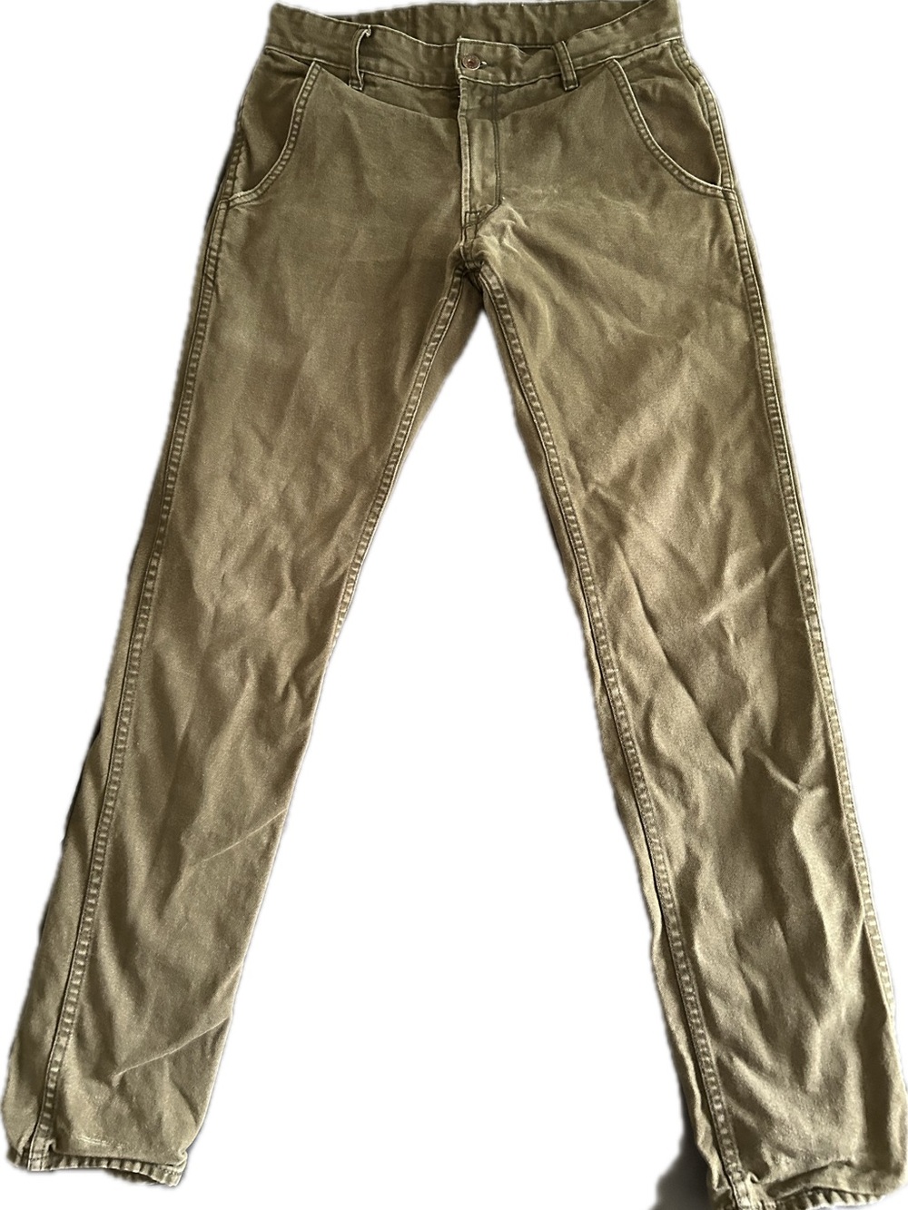 Railcar Fine Goods Mens Olive Jeans
